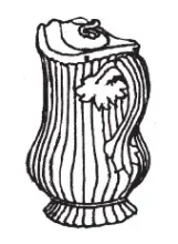Full Ribbed | Unspecified | Syrup Pitcher with Metal Lid | ItemDrw | 001