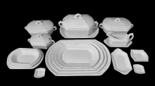 Golden Scroll | Powell & Bishop | Dinner Set Pieces | Collection | 001