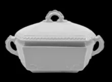 Golden Scroll | Powell & Bishop | Sauce or Soup Tureen Base and Lid | Item | 001