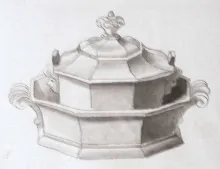 Gothic with Cameo_James Edwards_Butter Dish with Base, Lid, and Insert_KewDrw_002