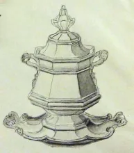 Gothic with Cameo_James Edwards_Sauce or Soup Tureen Base, Lid, and Underplate_KewDrw_001