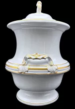 Gothic | Charles Meigh & Son | Waste or Slop Jar Base and Lid | Handle | 002
