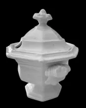 Gothic | Elsmore & Forster | Sauce or Soup Tureen Base, Lid, and Underplate | Handle | 002