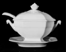 Gothic | J. & G. Alcock | Sauce or Soup Tureen Base, Lid, Underplate, and Ladle | Item | 001