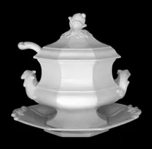 Gothic | John Ridgway & Co. | Sauce or Soup Tureen Base, Lid, Underplate, and Ladle | Item | 005