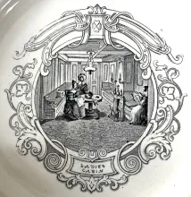 Gothic | Unspecified | Cake or Cookie Plate without Pedestal Foot | Embossing | 002
