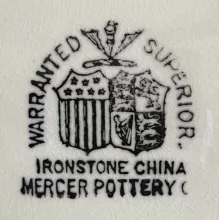 Grape Cluster with Chain | Mercer Pottery Co. | Relish Dish | Mark | 003