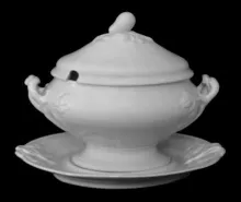 Hanging Pear | Liddle Elliot & Son | Sauce or Soup Tureen Base, Lid, and Underplate | Item | 004
