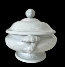 Hill Shape | Clementson Bros. | Vegetable Tureen Base and Lid | Handle | 007