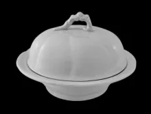 Hudson Shape | Bishop & Stonier | Butter Dish Base, Lid and Insert | Item | 001
