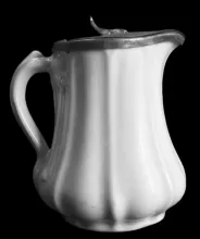 Kansas Shape | J. & G. Meakin | Syrup Pitcher with Metal Lid | Item | 001