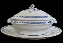 Lafayette Shape | Jospeh Clementson | Vegetable Tureen Base and Lid | DecItem | 001
