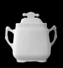 Late Square Flower | Johnson Bros. (Late Pankhurst & Co.) | Sugar Bowl with Lid | Item | 001