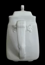 Late Square Flower | Johnson Bros. (Late Pankhurst & Co.) | Teapot or Coffee Pot Base and Lid | Handle | 002