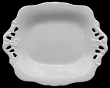 Late Square and Octagon | Henry Alcock & Co. | Cake or Cookie Plate with Pedestal Foot | Embossing | 002