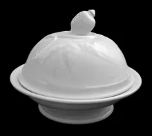 Leaf Fan | Bridgwood & Clarke | Butter Dish with Lid | Item | 001