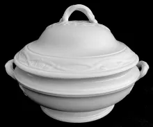 Leaf and Crossed Ribbon_Livesley, Powell, & Co._Stew or Chowder Tureen Base and Lid_Item_001