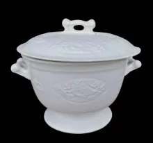 Medallion Fern | J. & G. Meakin | Hot Toddy Bowl with Handles and Lid | Item | 001