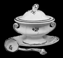 Niagara Fan | Anthony Shaw | Sauce or Soup Tureen Base, Lid, Underplate, and Ladle | DecItem | 001