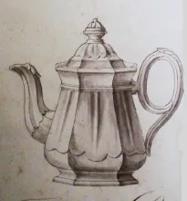 Niagara Shape (Scalloped Decagon)_Davenport (& Co.)_Teapot or Coffee Pot Base and Lid_KewDrw_001