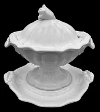 Paneled Lily_J. W. Pankhurst (& Co.)_Sauce or Soup Tureen Base, Lid, and Underplate_Item_002