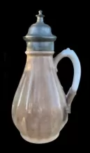 Plain Fluted and Scalloped | Brunt, Bloor, Martin, & Co. | Syrup Pitcher with Metal Lid | Item | 001