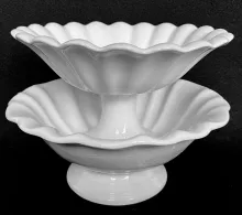 Plain Fluted and Scalloped | Knowles, Taylor, & Knowles Co. | Bowl (Fluted w Scalloped Rim on Tall Pedestal) | Collection | 001