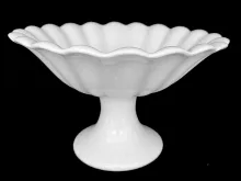 Plain Fluted and Scalloped | Knowles, Taylor, & Knowles Co. | Compote on Tall Pedestal | Item | 001