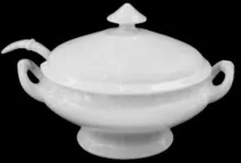 Plain Uplift | Henry Alcock & Co. | Sauce or Soup Tureen Base, Lid, and Ladle | Item | 001