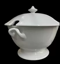Plain Uplift | Richard Alcock | Hot Toddy Bowl with Handles and Lid | Handle | 002