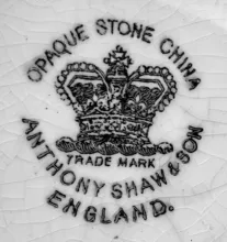 Plain Fluted and Scalloped | Anthony Shaw & Son | Compote on Short Pedestal | Mark | 002