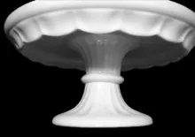 Plain | E. W. & Co. | Scalloped Cake Stand | Item | 001