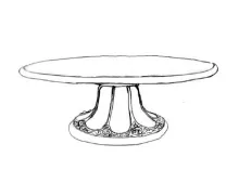 Plain | Edward Clarke | Plain Edge Cake Stand | ItemDrw | 001