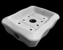 Plain | Knowles, Taylor, & Knowles Co. | Soap Dish with Drain Hole(s) | Item | 001