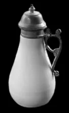 Plain | Laughlin Bros. | Syrup Pitcher with Metal Lid | Item | 001