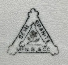 Plain | McNicol, Burton, & Co. | Waste or Slop Jar Base | Mark | 003