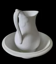 Plain | Moore Brothers | Ewer and Wash Basin | Handle | 002
