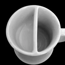 Plain | Ott & Brewer, Etruria Pottery | Divided Mug | Embossing | 002