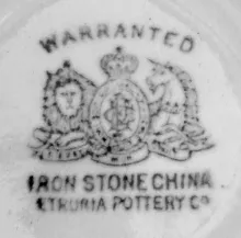 Plain | Ott & Brewer, Etruria Pottery | Divided Mug | Mark | 003