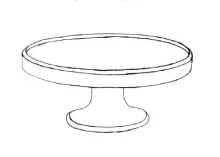 Plain | Unspecified | Plain Edge Cake Stand | ItemDrw | 001