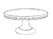 Plain | Unspecified | Saw Tooth Cake Stand | ItemDrw | 001