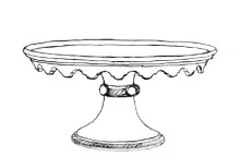 Plain | Unspecified | Saw Tooth Cake Stand | ItemDrw | 002