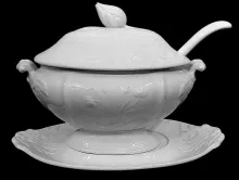 Prairie Shape_Joseph Clementson_Sauce or Soup Tureen Base, Lid, Underplate, and Ladle_Item_001