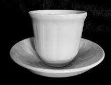President Shape_John Edwards_Handleless Cup and Saucer_Item_001