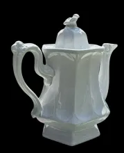 Prize Bloom | T. J. & J. Mayer | Teapot or Coffee Pot Base and Lid | Handle | 003