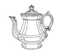 Prize Puritan | T. J. & J. Mayer | Teapot or Coffee Pot Base and Lid | ItemDrw | 001