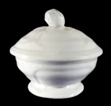 Quartered Rose | Jacob Furnival | Butter Dish with Base, Lid, and Insert | Item | 001