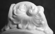 Quartered Rose | Jacob Furnival | Sauce or Soup Tureen Base, Lid, and Underplate | Handle | 003