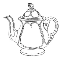 Quartered Rose | Jacob Furnival | Teapot or Coffee Pot Base and Lid | ItemDrw | 001