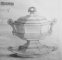 Ram's Head | T. J. & J. Mayer | Sauce or Soup Tureen Base, Lid, and Underplate | KewItem | 010